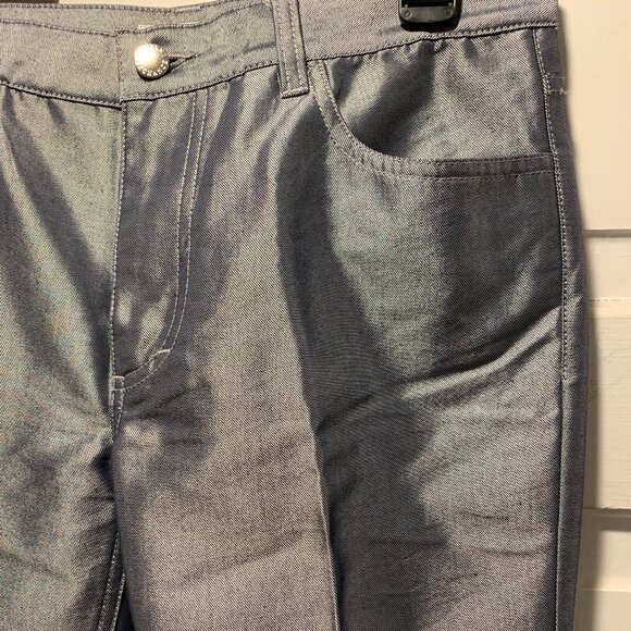 Armani Exchange~ NWOT!!~ Metallic Silver Pants - Picture 9 of 16